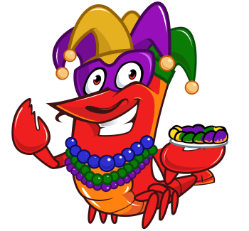 Alphonse celebrating Mardi Gras