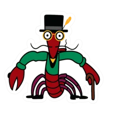 Alphonse the Crawfish - Mardi Gras