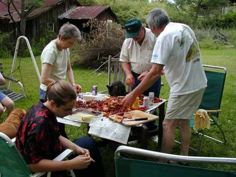 Décorticage et dégustation des écrevisses