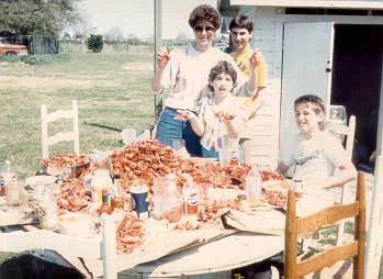 Boil d’écrevisses familial dans les années 1980
