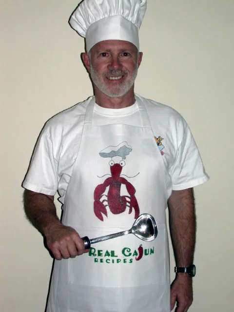 Tablier RealCajunRecipes avec la mascotte Alphonse