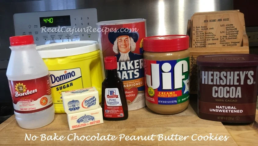 Chocolate Peanut Butter No Bake Cookies