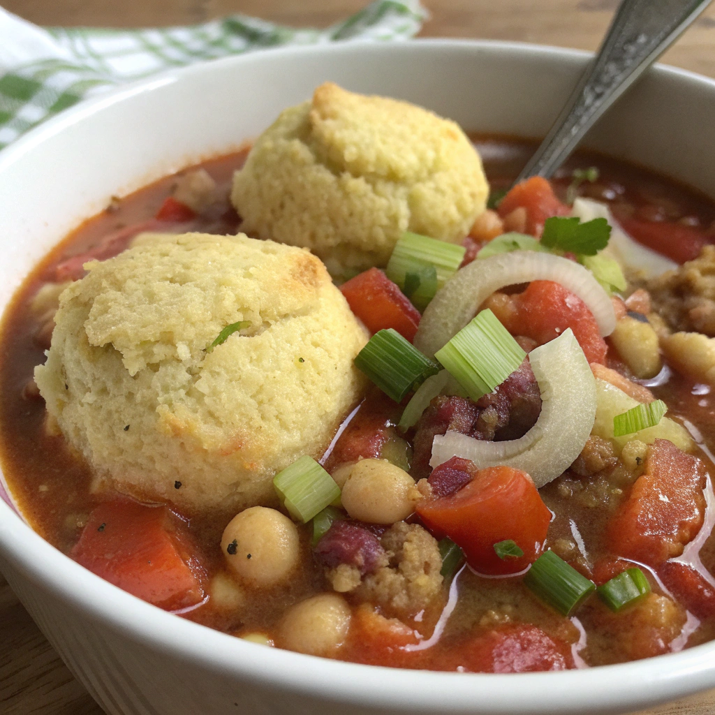 Black-Eyed Pea Soup With Cornbread Dumplings