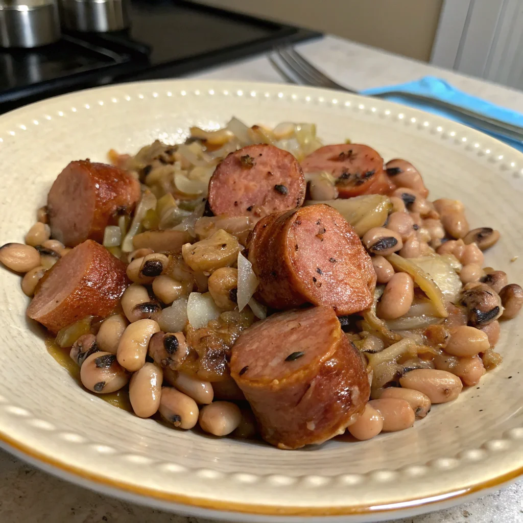 Black-eyed Peas and Cajun Sausage