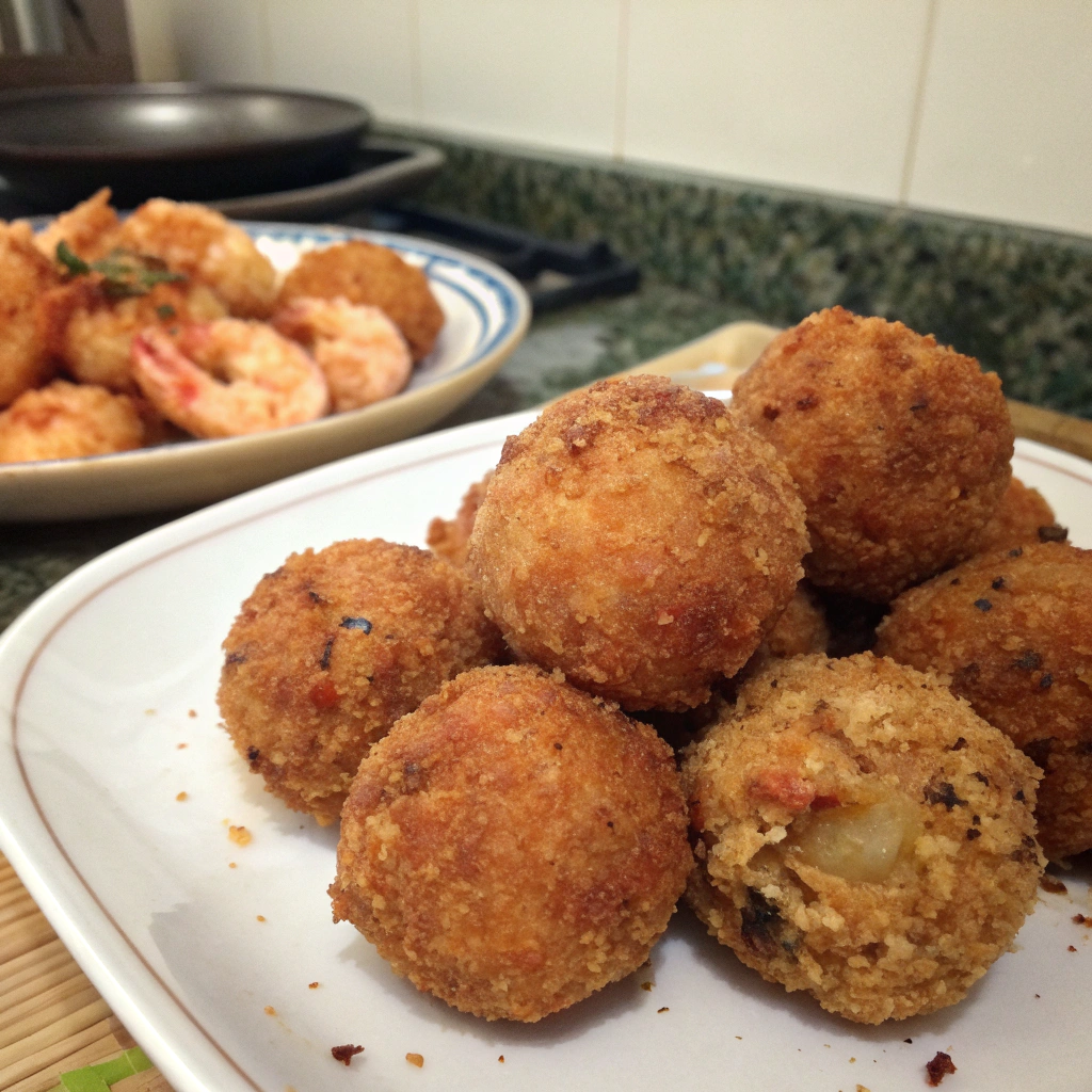 Boulettes - Fried Crawfish Balls - Fried Shrimp Balls - Fried Crab Balls