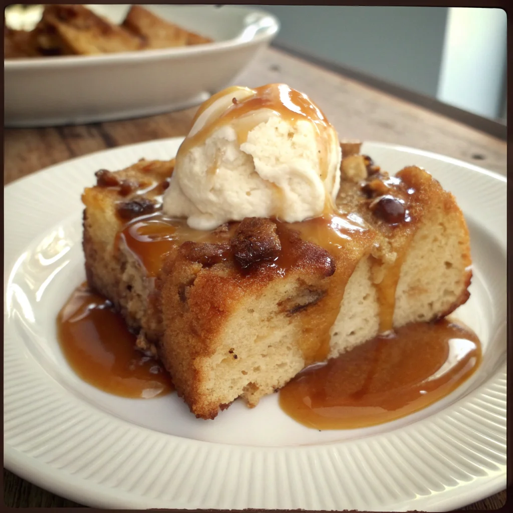 Bread Pudding Rum or Whiskey Sauce