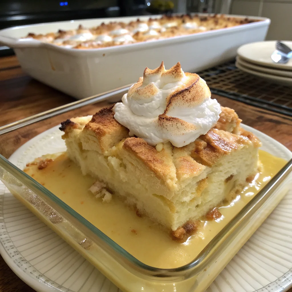 Bread Pudding with Meringue Topping