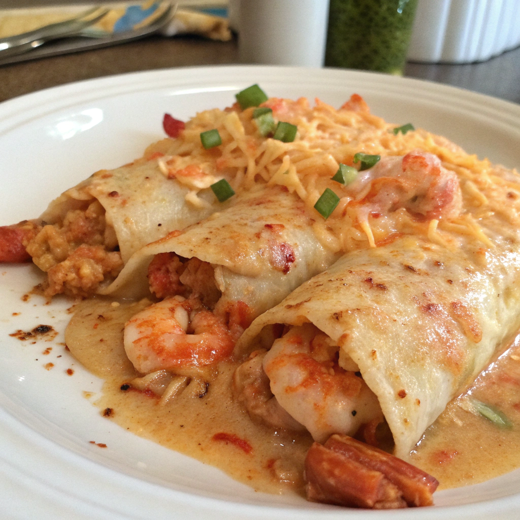 Cajun Crawfish Enchiladas