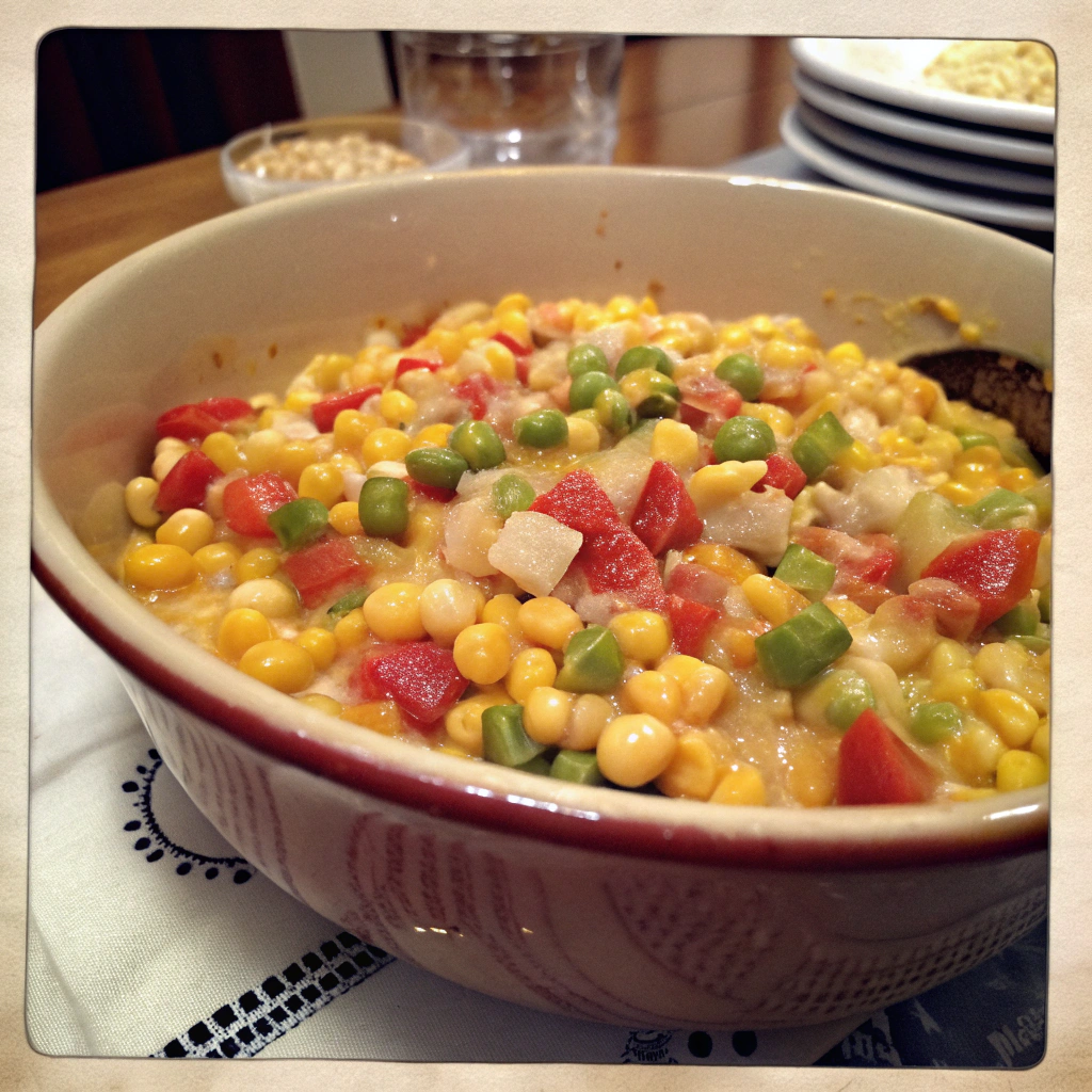 Cheesy Corn Maque Choux