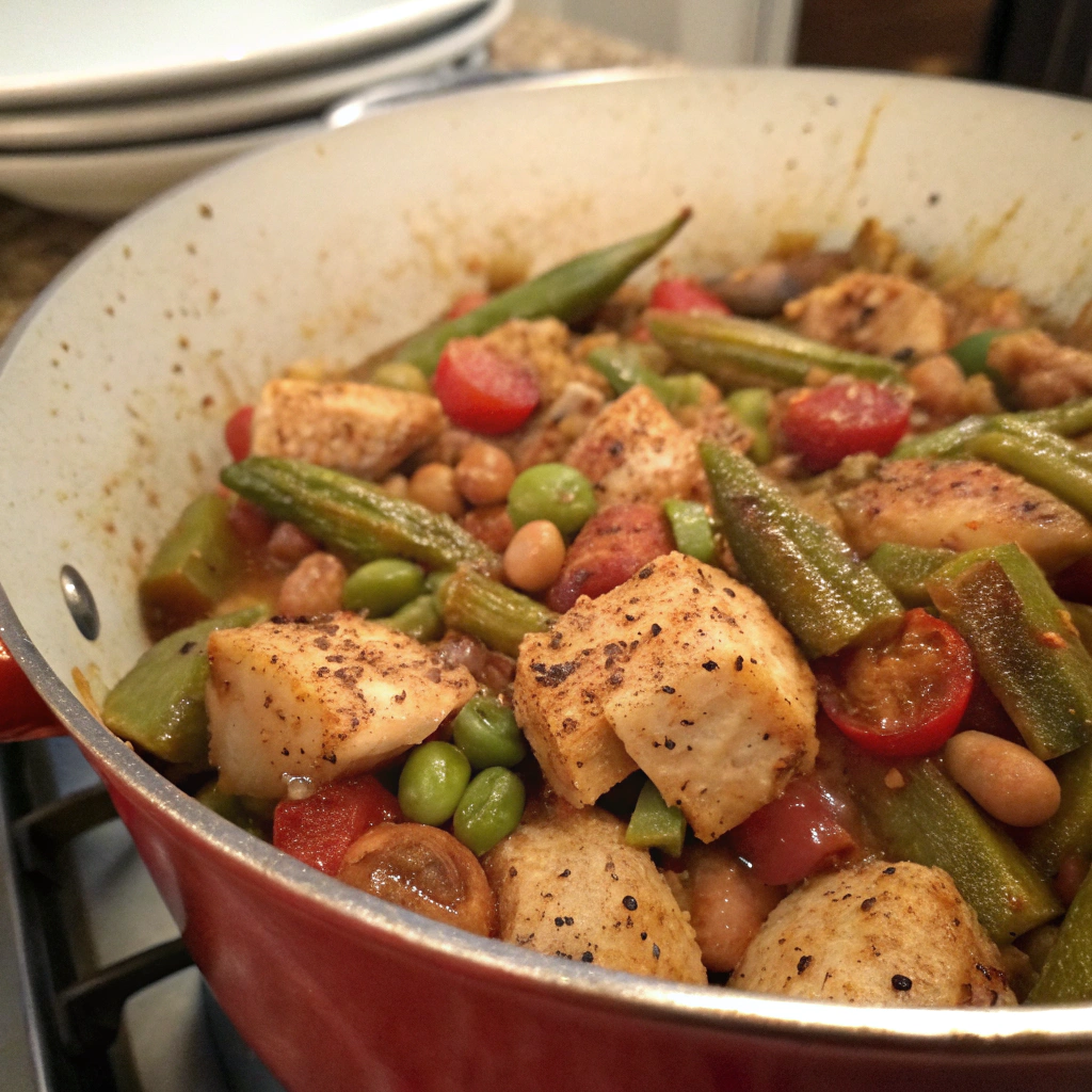 Chicken - Green Bean - Potato - Okra Succotash