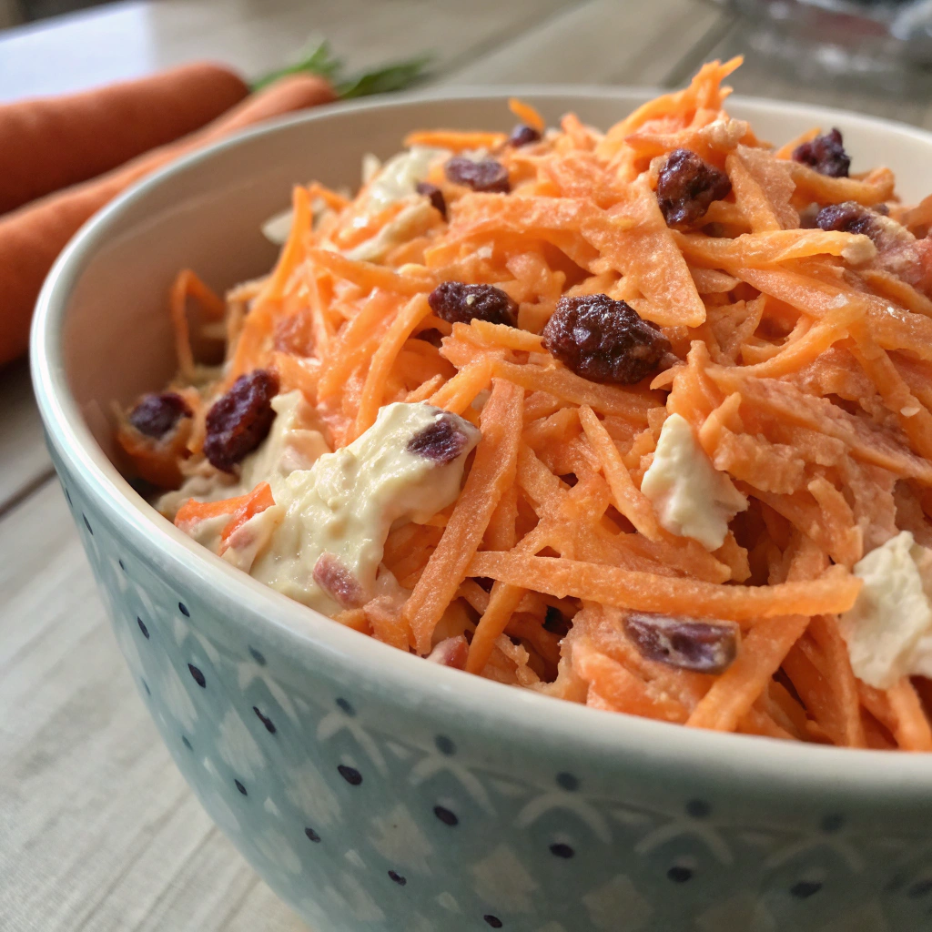 Salade classique de carottes et raisins secs