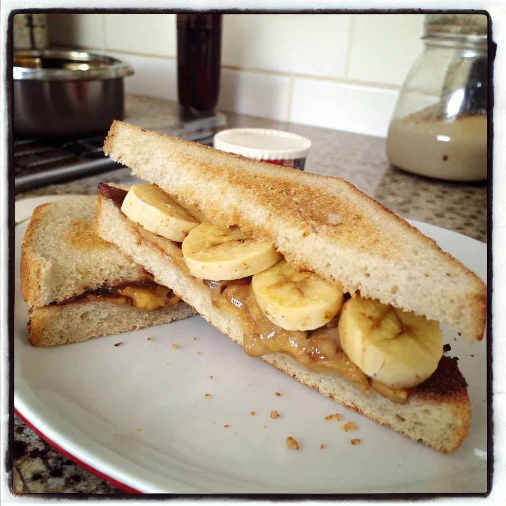 Grilled Peanut Butter and Banana Sandwich