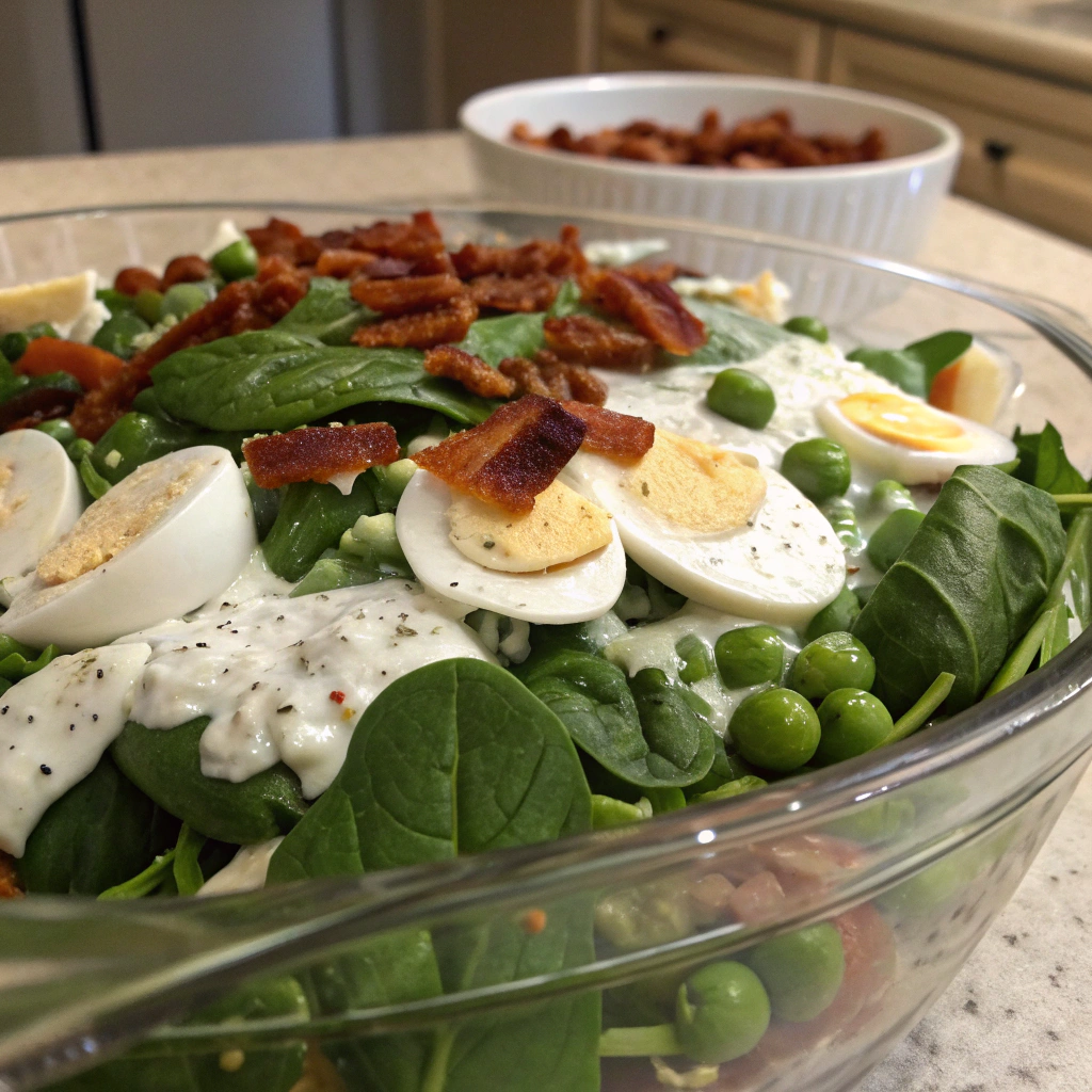 Grande salade d'épinards