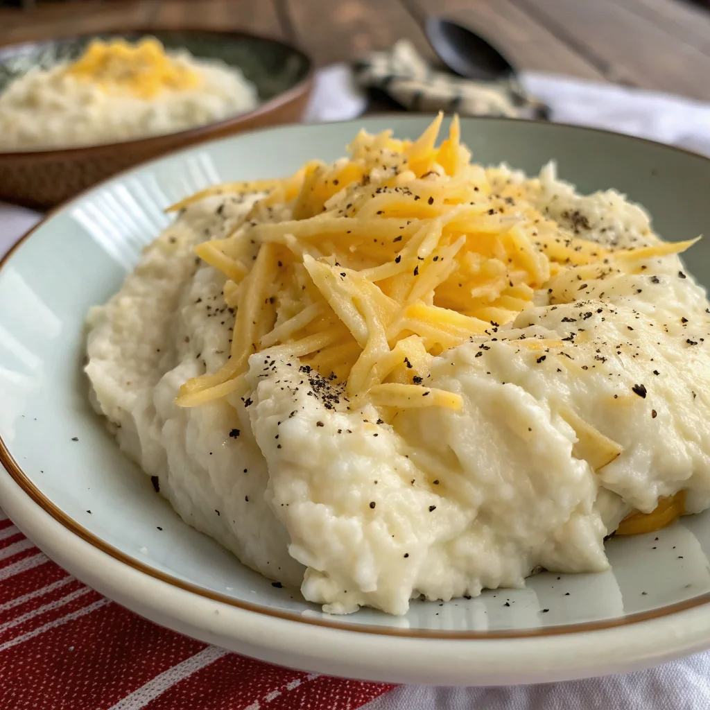 Low Carb Cheesy Mashed Potatoes