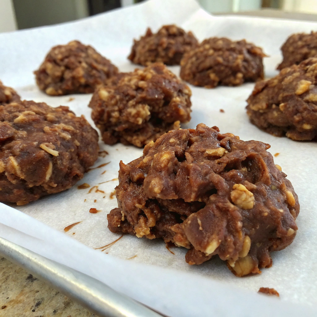 No Bake Fudge Cookies
