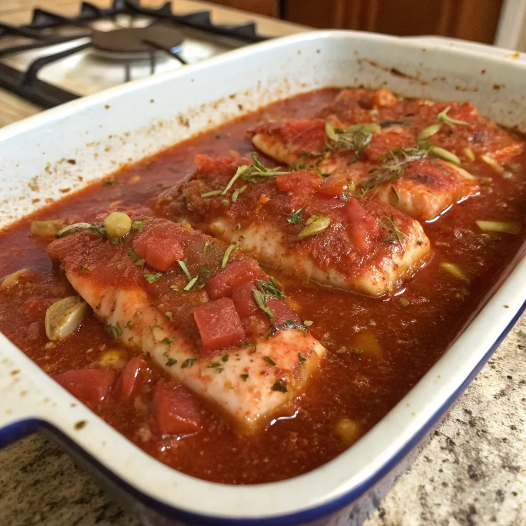 Red Sauce for Redfish or Red Snapper Bake