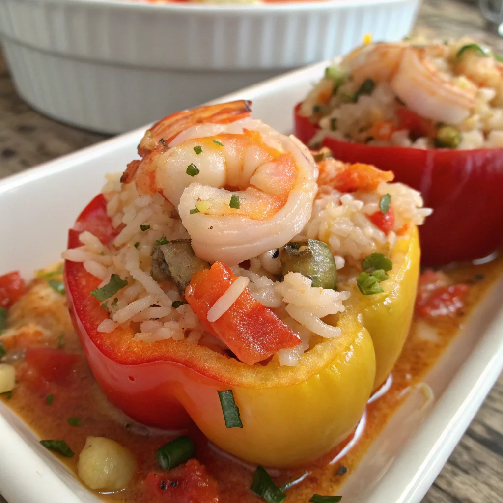 Seafood Stuffed Bell Pepper