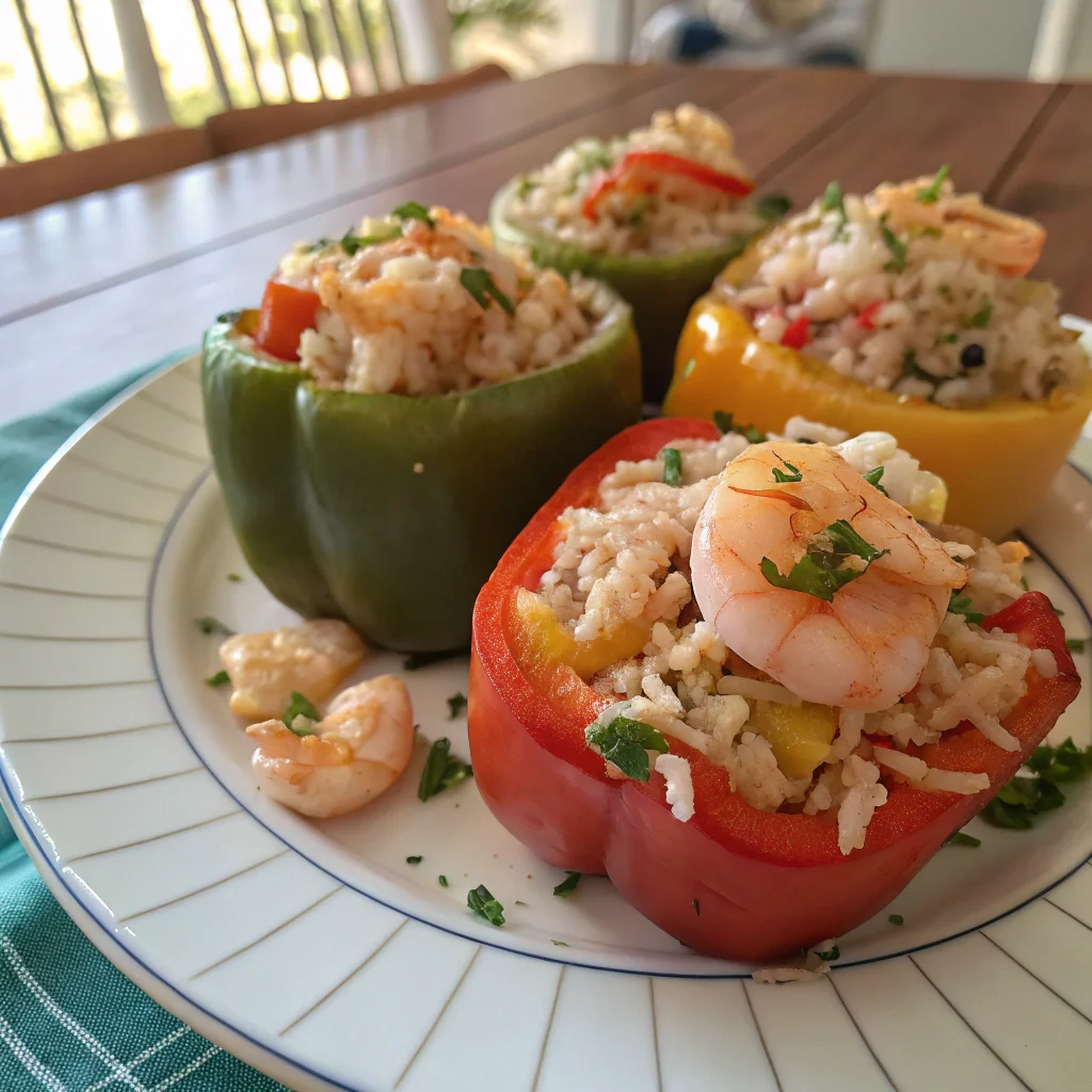 Seafood Stuffed Bell Peppers