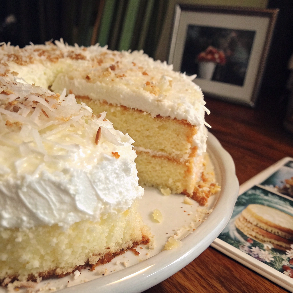 Sour Cream Coconut Cake
