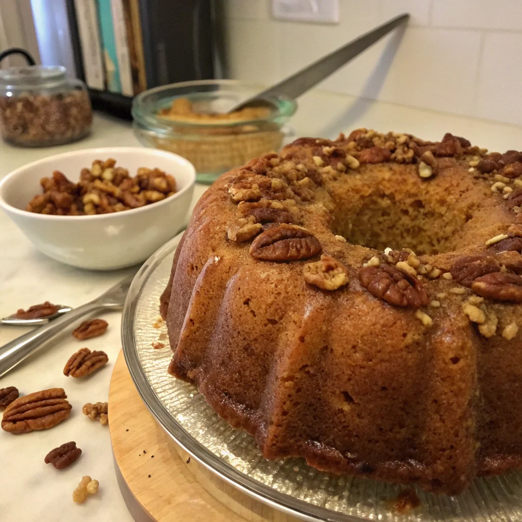 Southern Praline Walnut Cake