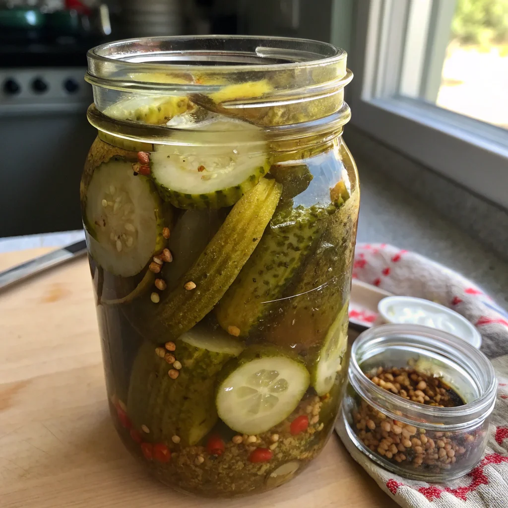 Sweet Pickled Cucumbers