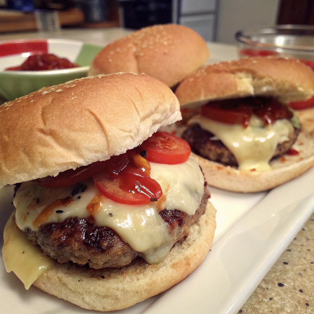 Ted 's Pepper Jack Burgers!