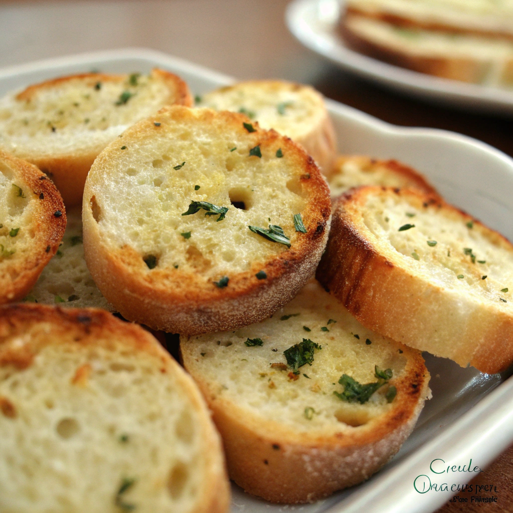Toasted Baguette Rounds for Dipping