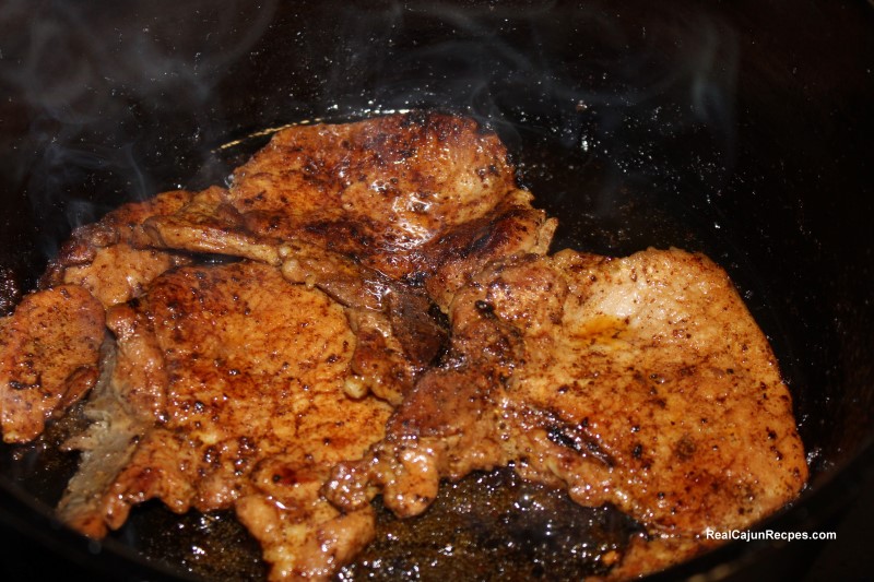 Pork Rib or Pork Chop Jambalaya with Cabbage la