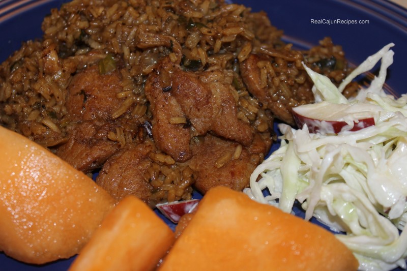 Pork Rib or Pork Chop Jambalaya with Cabbage
