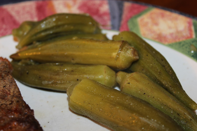 Steamed or Boiled Okra