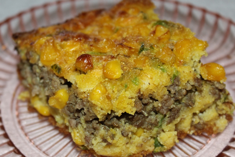 Ground Beef/Jalapeno Cornbread Casserole