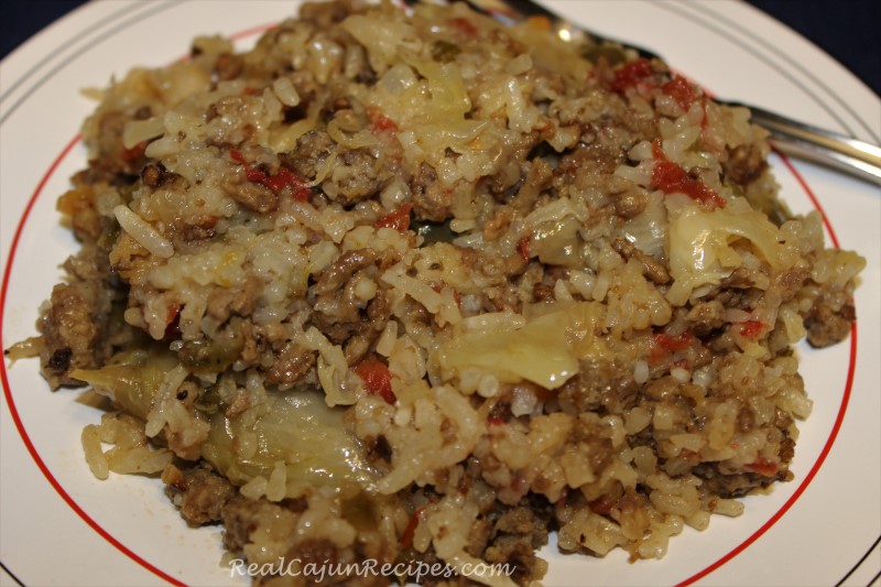 Cabbage, Meat and Rice Casserole (Rice Cooker)