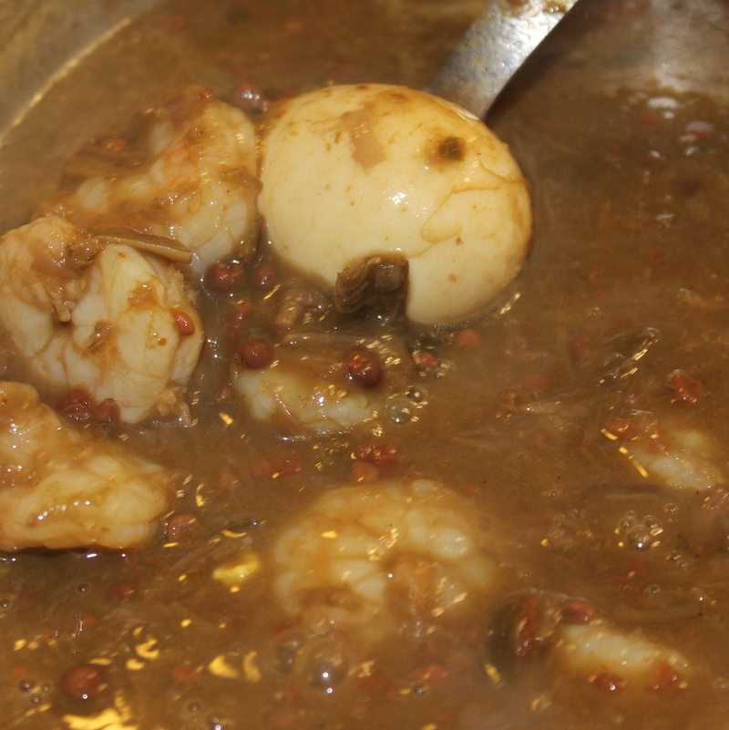 Okra Shrimp Egg Gumbo and Oven Cooked Okra