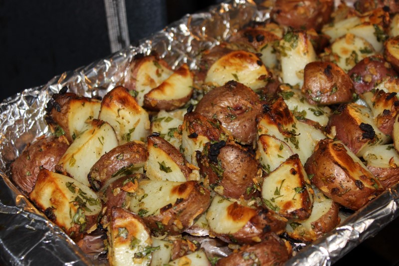 Baked Red Potatoes w/Onions and Parsley