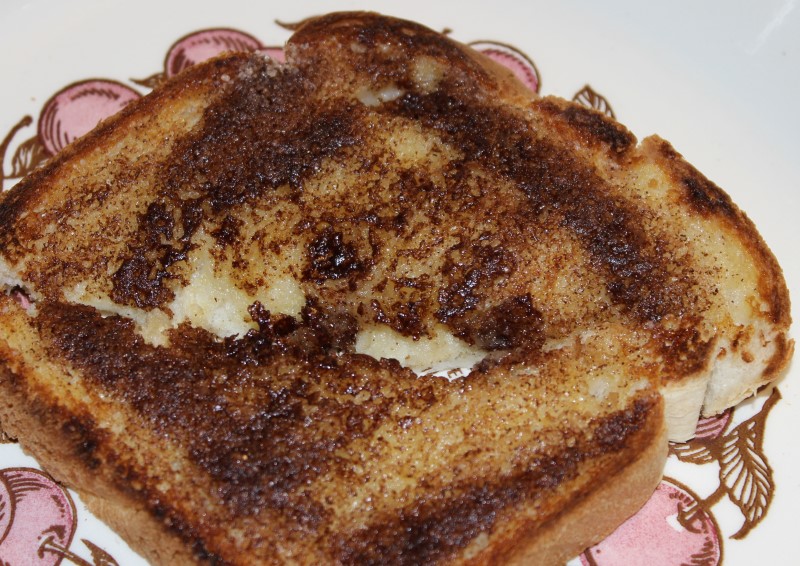 Sliced Bread Topped with Cinnamon Sugar