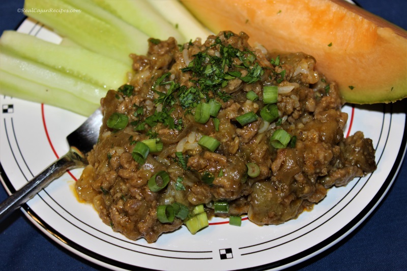 Beef and Pork Eggplant Dressing